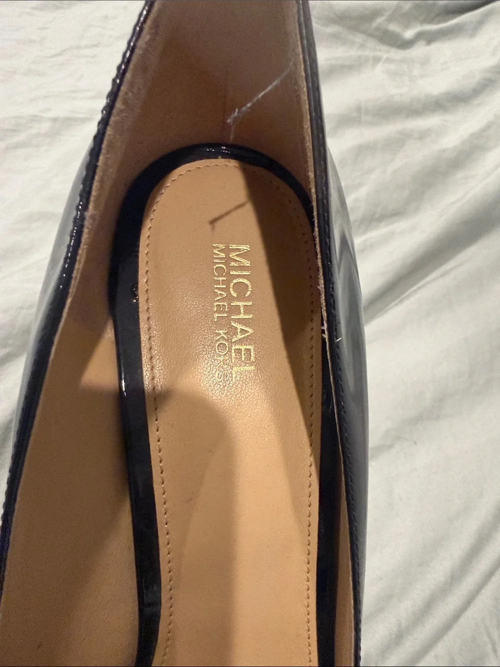 Michael Kors Black Patent Peep-Toe Heels